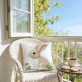 thumbnail image 4 of A Easter Embroidered Rabbits Cushion Cover Soft Throw Pillow Cover Polyester Fabric Invisible Zipper 45Cm 17.72In Style A, 4 of 7