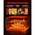 thumbnail image 4 of VEVOR Pizza Oven, 8 Presets Electric Pizza Ovens Air Fry Combo, 12-Inch Indoor Pizza Maker Smart Knob Control , 750°F Max Temp, IPX4 Waterproof Countertop Pizza Cooker w/Pizza Stone,Fry Basket, 4 of 9