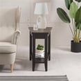 thumbnail image 3 of Pemberly Row Contemporary Recliner Wood Wedge Table with Shelf in Black, 3 of 6