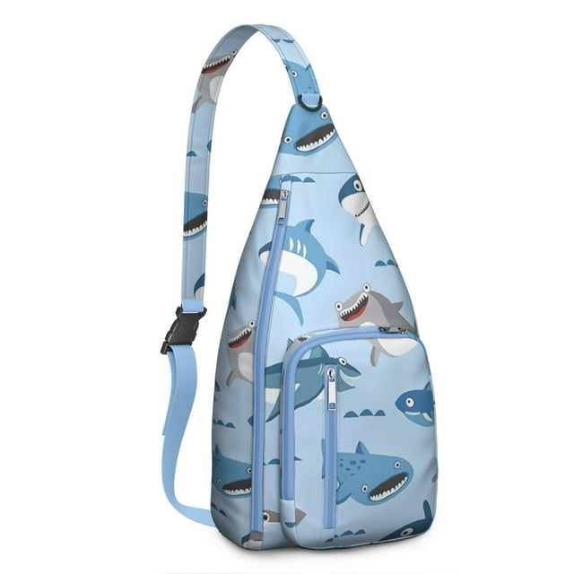 Sac à Dos à Bandoulière Spécial Semaine du Requin - Impression Éducative de Multiples Espèces de Requins
