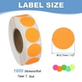 thumbnail image 2 of Uxcell Colored Dot Stickers 1", 1000 Pcs Color Coding Labels Blank Circle Stickers Adhesive Round Price Stickers, Fluorescent Orange, 2 of 7