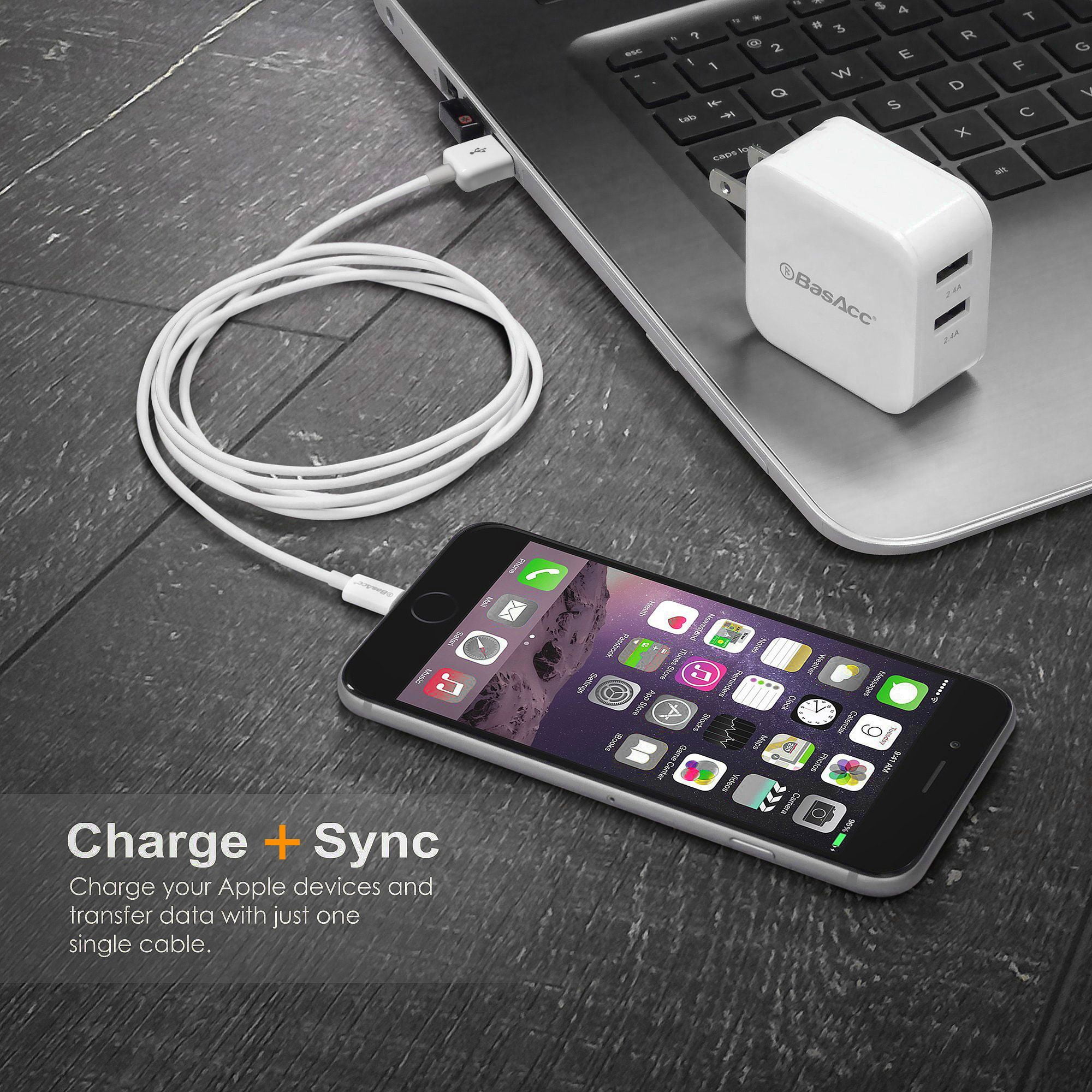 Apple 5 5 X USB lightning Cable Charger Sync Generic 7 iPhone iPad 6