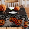 thumbnail image 2 of Halloween Tablecloth 60x120 Inch Rectangular, Jack-O-Lantern Ghost Spider Home Decorations Waterproof Table Cover Halloween Decor Scallop Edge Table Cloth Indoor Outdoor Party Decorations, 2 of 6