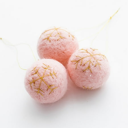 

Christmas Small Pendant Wool Ball Handmade Wreath Christmas Tree DIY Decorative Accessories Christmas Decorations L