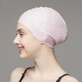 thumbnail image 2 of EeaseCA Heart Pattern Silicone Swimming Elastic Waterproof Swim Pool Hat Long Hair Ear Protection Swim Caps (Pink), 2 of 7