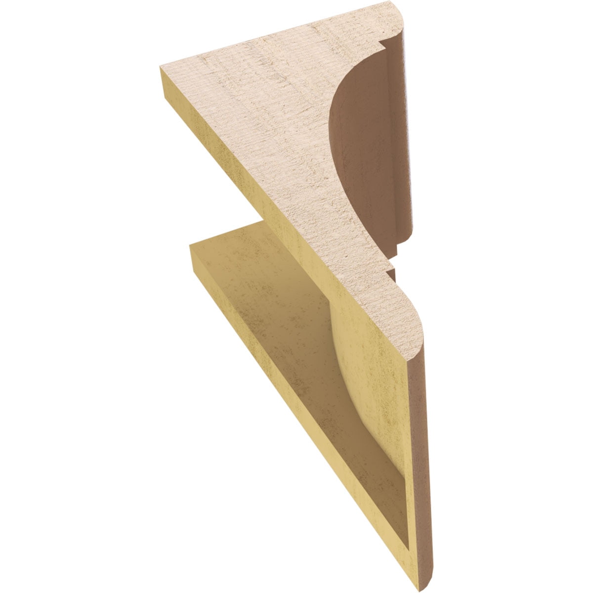 7"W x 7"D x 14"H Wide Olympic Rough Cedar Woodgrain TimberThane Corbel, Primed Tan