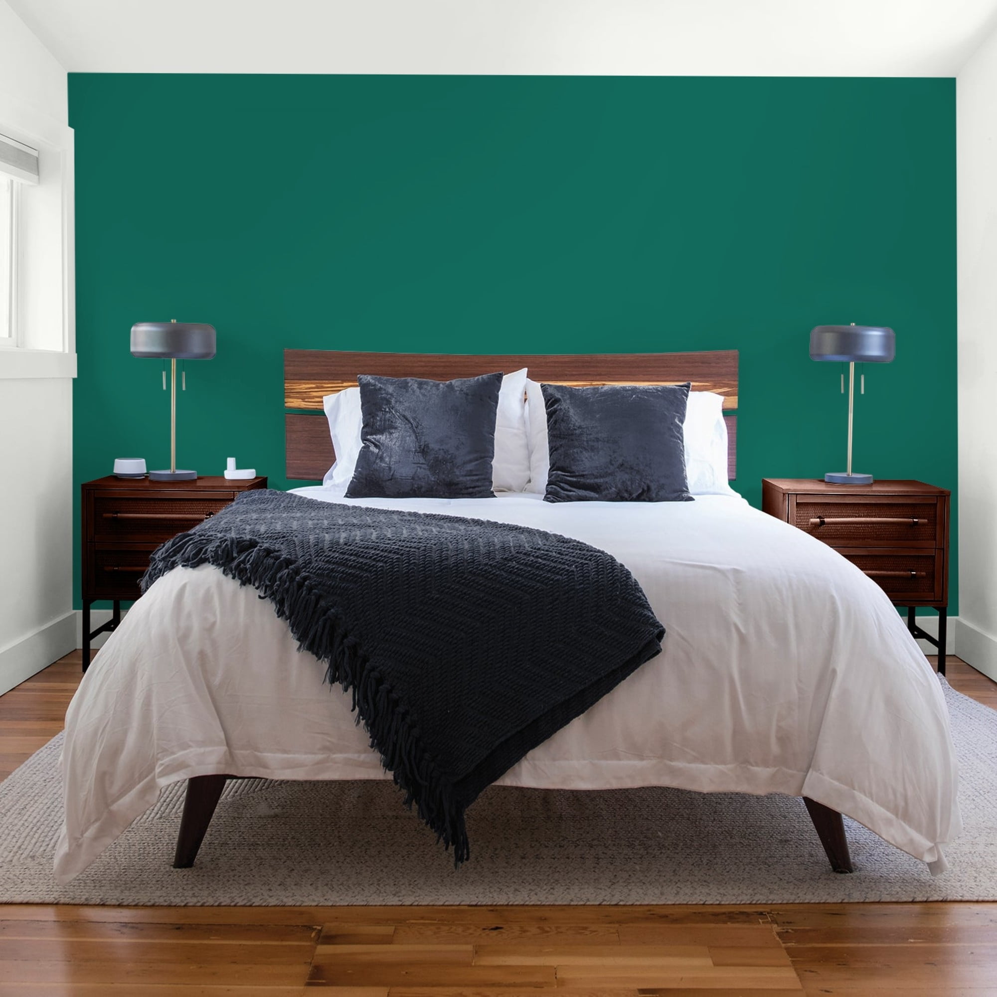 Glidden HEP Deep Veridian / Green, Flat Interior Paint with Primer, 1 Quart