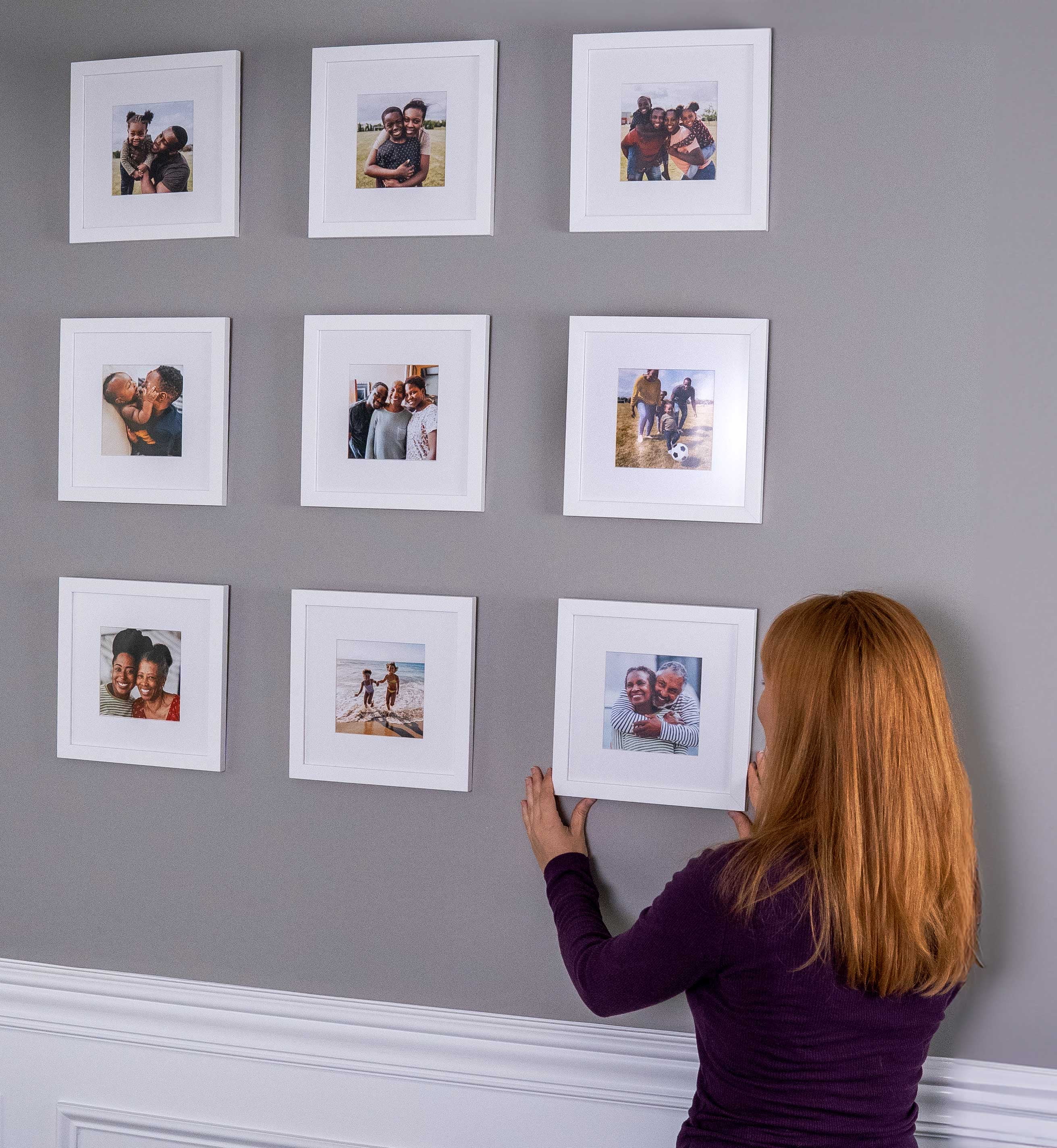 9x13 White Wood Picture Frame - UV Acrylic, Foam Board Backing, Hanging Hardware