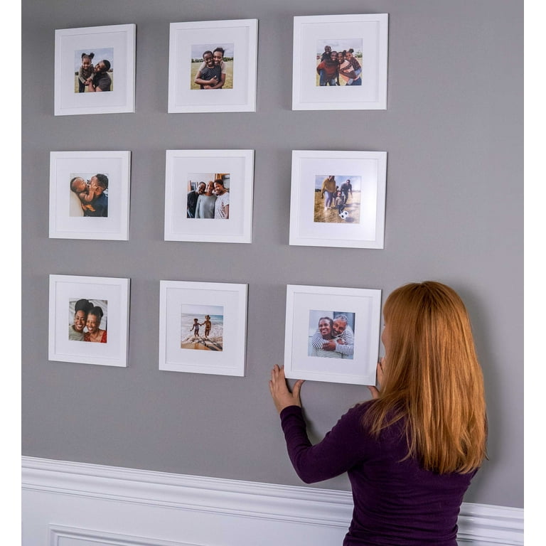 10x15 Classic Modern White Picture Frame - UV Acrylic, Foam Board