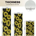 thumbnail image 4 of Black Sunflower Pattern Kitchen Rugs Sets Of 3,Kitchen Runner Rugs Non Skid Washable,Decorative Kitchen Floor Mats for Kitchen,Sink,Laundry,17"x30"+ 17"x47" + 17"x59", 4 of 6