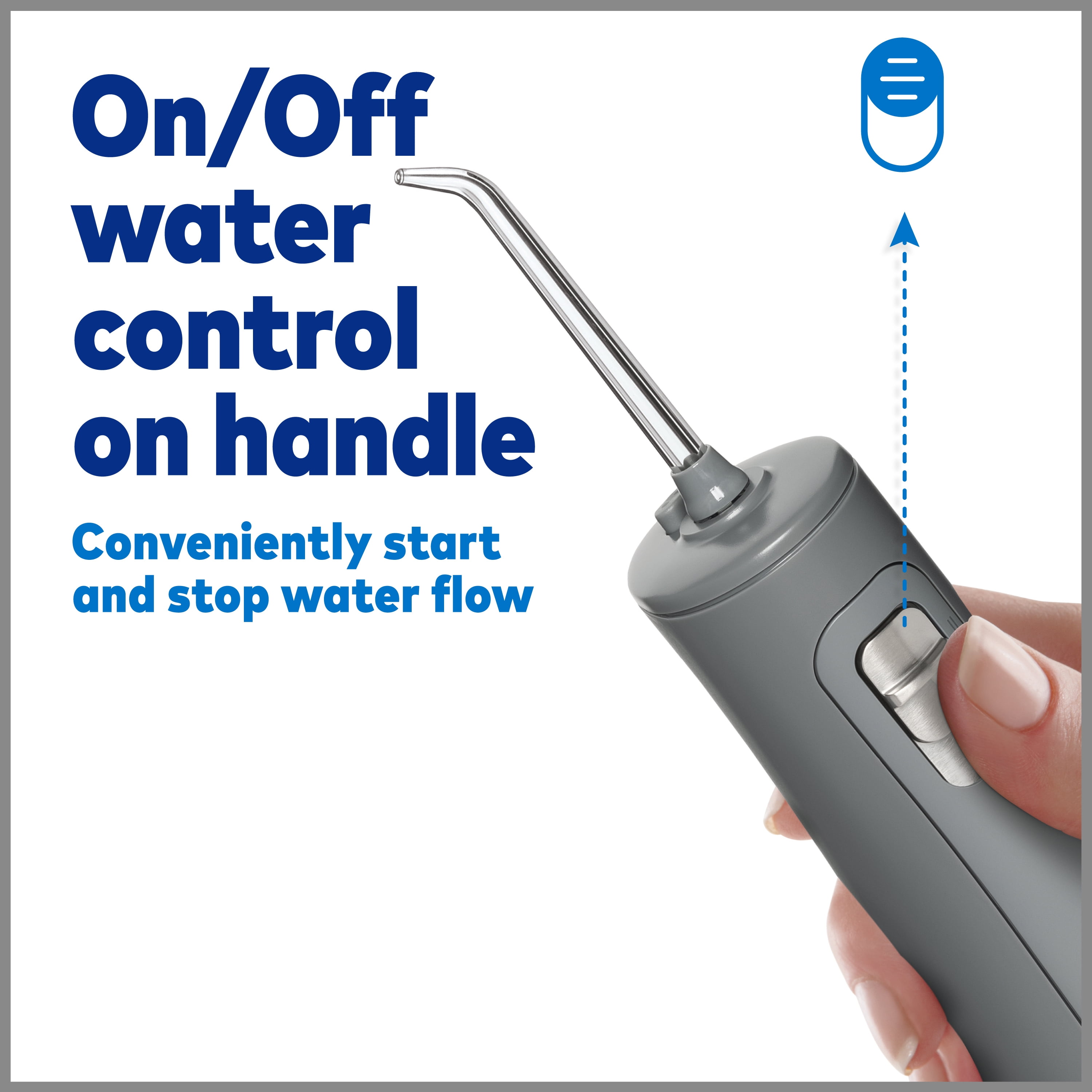 Waterpik Cordless Revive Portable Water Flosser Oral Irrigator, Modern Gray WF-03