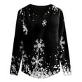 thumbnail image 4 of HAiming Christmas Crewneck Shirts for Women Trendy Printed Long Sleeve Pullover Tunic Tops Fall Casual Loose Blouse, 4 of 4