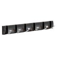 thumbnail image 1 of Colgador de puerta plegable con 6 ganchos, gancho de almacenamiento reutilizable sin perforaciones, soporte para albornoz de toalla de baño para Almacenamiento y organización del hogar Negro Plata Billuyoard HA063591-05B, 1 of 6
