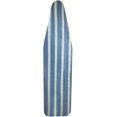 thumbnail image 1 of Homz 1925044 Deluxe Replacement Cover and Pad for Standard Width Ironing Board, 13-15" W x 53-55" L, Blue/Green Neostripe, Set of 1, 1 of 7
