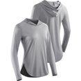 thumbnail image 2 of Cadmus Women's 3 Pack Workout Long Sleeve shirts UPF 50+ Sun Protection Dry Fit Running Shirts with Hoods, 2 of 8