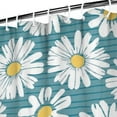 thumbnail image 3 of Waterproof Blue Daisy Shower Curtain 72x72 Inch Boho Style Polyester Unique Shower Curtain for Bathroom Hotel Home Decor with 12 Plastic Hooks, 3 of 5