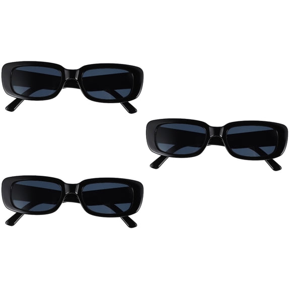 3 Pcs Polish Changing Square Frame Sunglasses Children's Luxury Kids Party