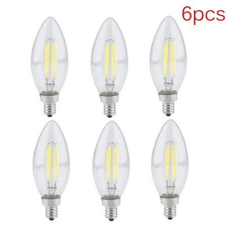 6pcs AC 110V 4W Light 5000K Daylight White Chandelier E12 LED ... 6pcs AC 110V 4W Light 5000K Daylight White Chandelier E12 LED ...