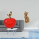thumbnail image 2 of Estatua,Escultura de fruta artificial,estatua y artesanía,Colección de figuras de cerámica para decoración del hogar,Figura de escritorio,Estatua de gato,linda, 2 of 8