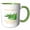 Green/White, variant on 3drose, Washington Territory Insect the Green Darner Dragonfly, 11oz Two-tone Green Mug