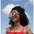 thumbnail image 2 of FEISEDY Women's Fashion Sunglasses, Oversized Square Frame with Pearl Sparkling, Polarized UV Protection B2821, 2 of 23