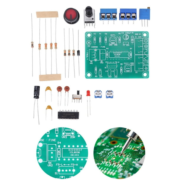 DQrwqpou Módulo Generador Señal Función Monolítica ICL8038 Placa PCB Señal Cuadrada