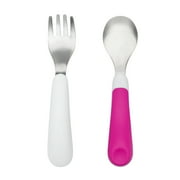 OXO Tot On-The-Go Fork And Spoon Set, Pink