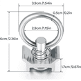thumbnail image 4 of 40 Pcs Raccord Simple L Rail Capacité 4,000LB avec Anneau Rond en Acier Inoxydable Garde-Boue en Aluminium, 4 of 6