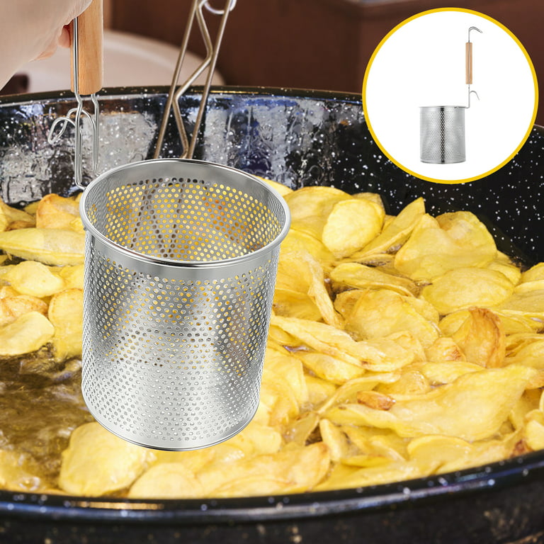 1pc Stainless Steel Kitchen Colander Filter Spoon, Fried Food Oil