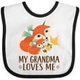 thumbnail image 3 of Inktastic Grandma Loves Me Woodland Fox Boys or Girls Baby Bib, 3 of 4