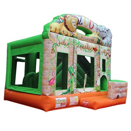 Inflatable Commercial Grade Bounce House Zoo 100% PVC With Blower