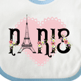 thumbnail image 4 of Inktastic Paris Pink Heart Eiffel Tower with Flowers Boys or Girls Baby Bib, 4 of 4