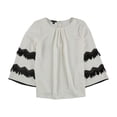 thumbnail image 1 of Alfani Blouse à Enfiler en Zig Zag pour Femmes, Blanc Cassé, TTG, 1 of 1