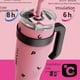 thumbnail image 2 of Taza de vacío gigante de gran capacidad de 40 oz con asa para automóvil, taza para automóvil con pajita para mantener el frío, regalo para parejas, taza de agua, 2 of 6