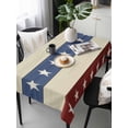 thumbnail image 6 of 4th of July Table Cloth, Blue Red Star Striped Independence Day Waterproof Tablecloth for Rectangle Tables, Reusable Washable Fabric Table Cover for Restaurant Kitchen Dining Tables 60"x120", 6 of 6
