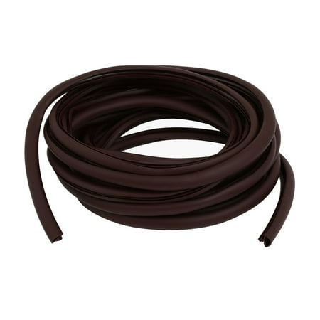Unique Bargains 5Meter 5x8mm Rubber Half Round Type Door Frame Groove Weather Stripping Brown