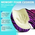 thumbnail image 5 of Premium Zebra Pattern Memory Foam Seat Cushion Ergonomic Chair Pad for Office Chair, Car, Airplane & Bleachers Sciatica, Tailbone Hip & Back Pain Relief - Chair Cushion for Long Office Workers., 5 of 5