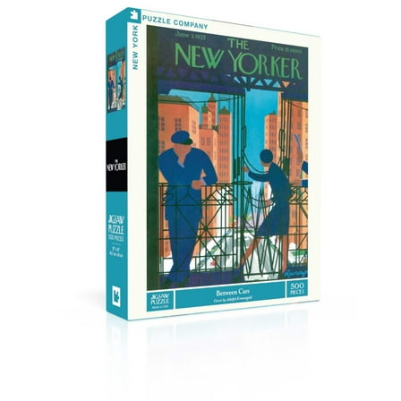 New York Puzzle Company Between Cars 500 Piece Jigsaw Puzzle