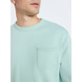 thumbnail image 4 of Free Assembly Men's Fleece Crewneck Sweatshirt with Long Sleeves, Sizes S-3XL, 4 of 5