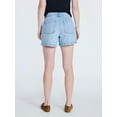 thumbnail image 3 of Free Assembly Women's and Women's Plus Patch Pocket Denim Shorts, 4" Inseam, Sizes 0-28W, 3 of 5