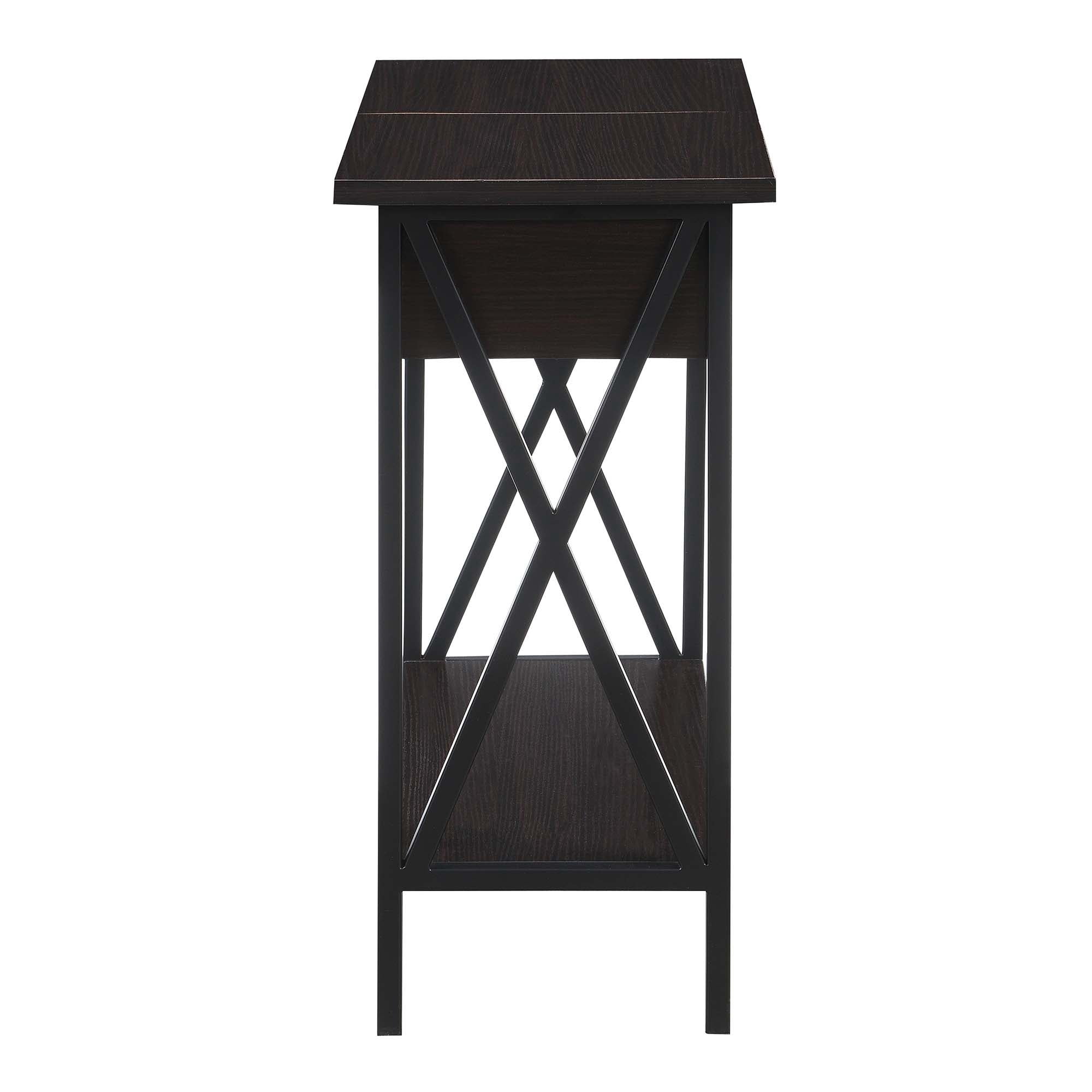 Convenience Concepts Tucson Flip Top End Table with Charging Station, Multiple Finishes