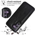 thumbnail image 4 of Design for Galaxy S24 5G Case with Credit Card Holder Slot PU Leather Wallet Phone Cases Stand Kickstand Durable Shockproof Protective Cover for Samsung S 24 Women Men 6.1 inch Black, 4 of 13