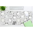 thumbnail image 2 of Gray Kawaii Cute Cat Mouse Pad Large Gaming Mouse Pad Animal Kids Love Non-Slip Desk Pad Keyboard and Mouse Desk Mat for Gamer, Office & Home, 31.5 x 15.7 in, 2 of 6
