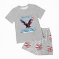thumbnail image 5 of HCNTES Baby Boy's Outfit Independence Day Theme Cartoon Print Shorts For Litte Girls Casual Outdoor Wear 2 Piece Summer Set For Kids 2T 3T 4T(H03-Grey,5-6 Years), 5 of 7