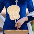 thumbnail image 4 of unbranded De Mano Tejido En Paja Beige Para Refrescar En Reuniones Y Celebraciones, 4 of 8