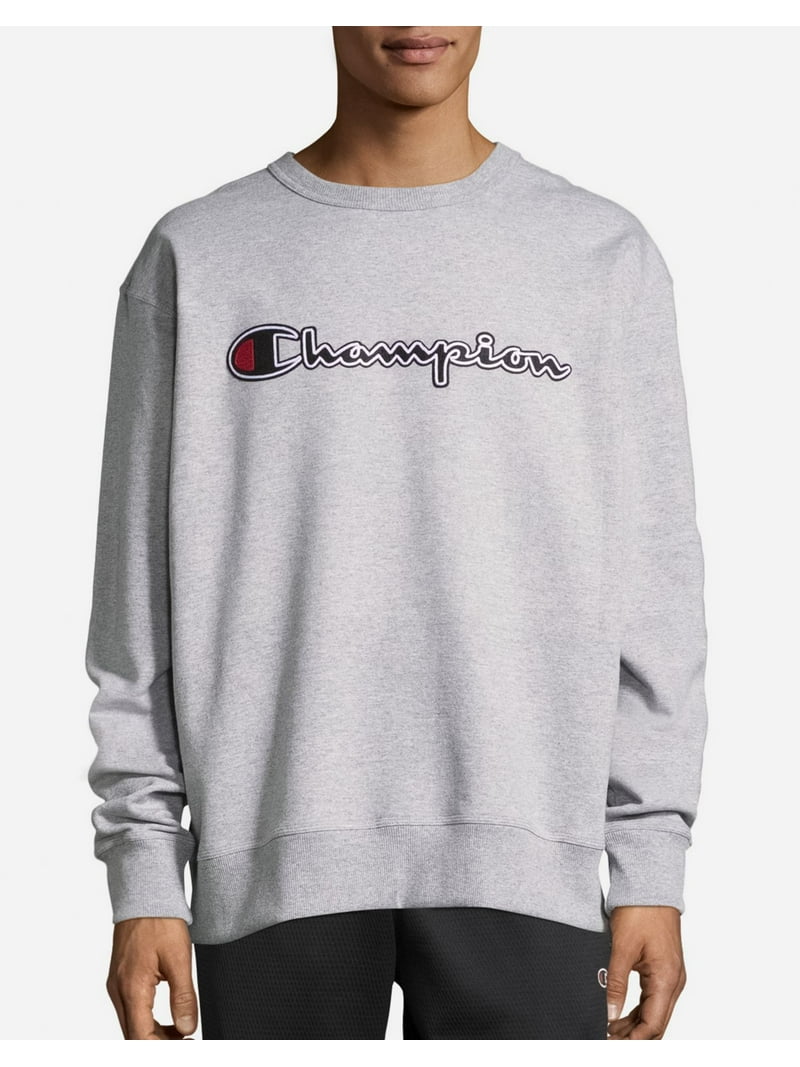 Champion Men's and Big Men's Powerblend Logo Crewneck