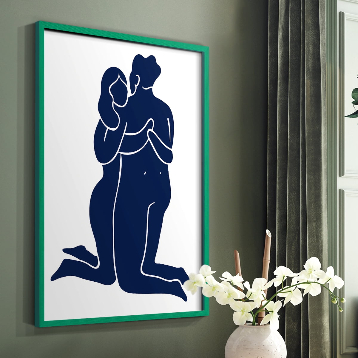Matisse CIV Framed Print in Green Solid Wood 8 x 10 Framed Print