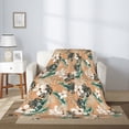 thumbnail image 2 of Sikiie Tropical Leaves Flower Cozy Flannel Fleece Throw Blanket: Lightweight & Thick for All Seasons - Perfect for Women, Men, & Kids"60"x50", 2 of 6