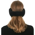 thumbnail image 2 of Unisex Warm Knit Earmuffs Ladies Cashmere Winter Pure Color Outdoor Fur Earwarmer, Adjustable Wrap, 2 of 7