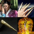 thumbnail image 2 of 2 Piezas Uñas Artificiales Zulema Anillo de uñas de oro antiguo, 2 of 8